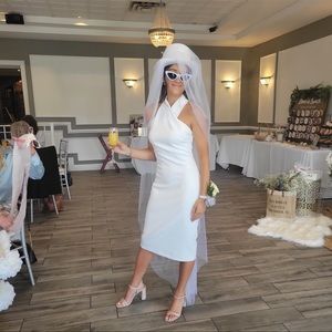 RACHEL Rachel Roy's halter sheath dress